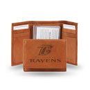 Slim Wallets For Men Baltimore Ravens Embossed Trifold