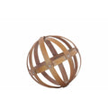 Bamboo Orb Dyson Sphere with 5 Circular Rings, Medium, Natural Brown-Home Accent-Brown-Bamboo Wood-JadeMoghul Inc.