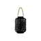 Bamboo Round Lantern with Triangle Cutouts and Hemp Rope Handle, Black-Home Accent-Black-Bamboo-JadeMoghul Inc.