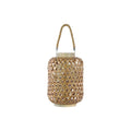 Bamboo Round Lantern with Triangle Cutouts and Hemp Rope Handle, Cream-Home Accent-Cream-Bamboo-JadeMoghul Inc.