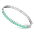 Bangle Bracelets TK743 Stainless Steel Bangle with Epoxy in Turquoise