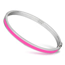 Bangle Bracelets TK747 Stainless Steel Bangle with Epoxy in Rose