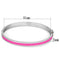 Bangle Bracelets TK747 Stainless Steel Bangle with Epoxy in Rose