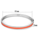 Bangle Bracelets TK748 Stainless Steel Bangle with Epoxy in Orange
