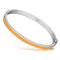 Bangle Bracelets TK749 Stainless Steel Bangle with Epoxy in Topaz