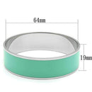 Bangle Bangle Bracelets TK786 Stainless Steel Bangle with Epoxy in Turquoise Alamode Fashion Jewelry Outlet