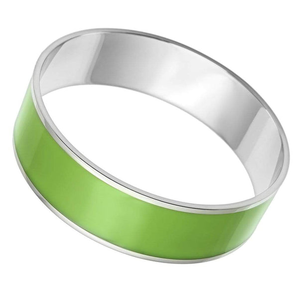 Bangle Bracelets TK787 Stainless Steel Bangle with Epoxy in Emerald