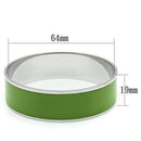 Bangle Bracelets TK787 Stainless Steel Bangle with Epoxy in Emerald