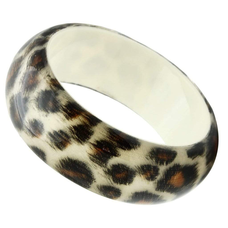 Bangle Bracelets VL033 Resin Bangle with Synthetic in Animal pattern