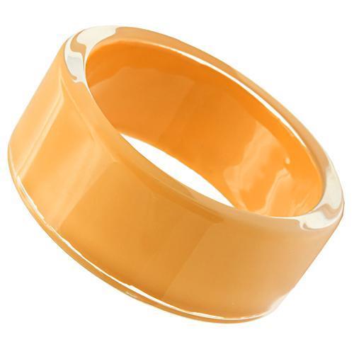Bangle Bracelets VL043 Resin Bangle with Synthetic in Orange