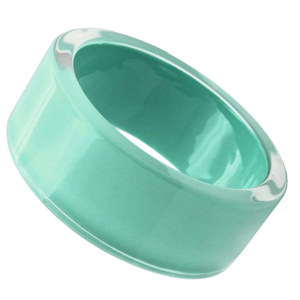 Bangle Bracelets VL044 Resin Bangle with Synthetic in Emerald