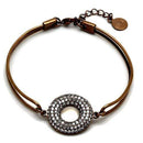 Bangle Charm Bracelets TK2793 Coffee light Stainless Steel Bangle with CZ