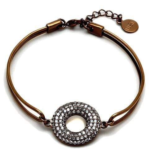 Bangle Charm Bracelets TK2793 Coffee light Stainless Steel Bangle with CZ