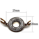 Bangle Charm Bracelets TK2793 Coffee light Stainless Steel Bangle with CZ