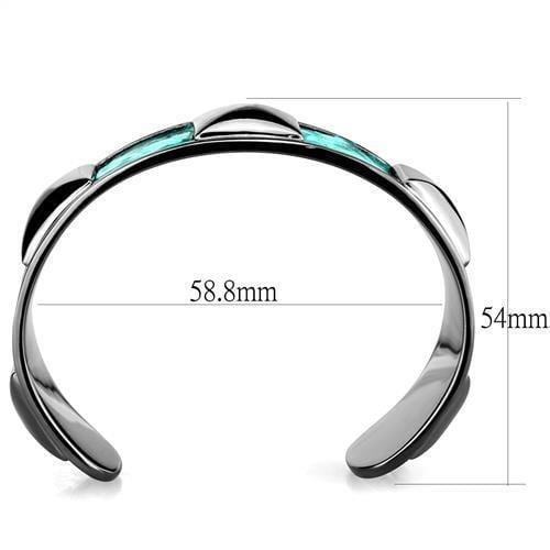 Bangle Charm Bracelets TK2794 Stainless Steel Bangle with Leather