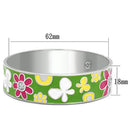 Bangle Charm Bracelets TK287 Stainless Steel Bangle with Epoxy