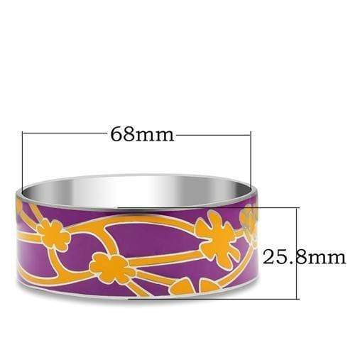 Bangle Charm Bracelets TK290 Stainless Steel Bangle with Epoxy in No Stone