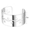 Bangles LO4660 Matte Rhodium & Rhodium Stainless Steel Bangle