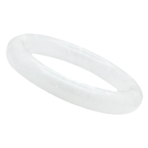 Bangle Bangles VL053 Resin Bangle in White Alamode Fashion Jewelry Outlet