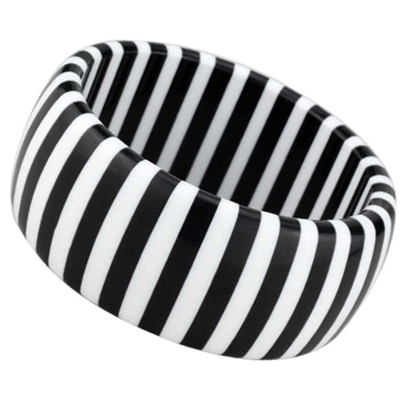 Bangle Bangles VL124 Resin Bangle in Jet Alamode Fashion Jewelry Outlet
