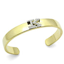 Gold Bangle Bracelet LO2580 Gold+Rhodium White Metal Bangle with Crystal