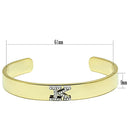 Gold Bangle Bracelet LO2580 Gold+Rhodium White Metal Bangle with Crystal