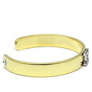 Gold Bangle Bracelet LO2580 Gold+Rhodium White Metal Bangle with Crystal