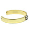 Gold Bangle Bracelet LO2586 Gold+Rhodium White Metal Bangle with Crystal