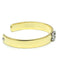 Gold Bangle Bracelet LO2587 Gold+Rhodium White Metal Bangle with Crystal