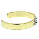 Gold Bangle Bracelet LO2588 Gold+Rhodium White Metal Bangle with Crystal