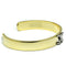 Gold Bangle Bracelet LO2593 Gold+Rhodium White Metal Bangle with Crystal