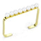 Gold Bangle Bracelet LO4232 Gold Brass Bangle with Synthetic in White
