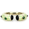 Gold Bangle Bracelet LO4267 Gold Brass Bangle with Synthetic in Emerald