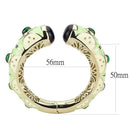 Gold Bangle Bracelet LO4267 Gold Brass Bangle with Synthetic in Emerald