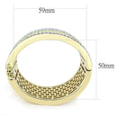 Gold Bangle Bracelet LO4277 Gold Brass Bangle with Top Grade Crystal