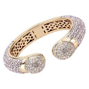Gold Bangle Bracelet LO4287 Flash Rose Gold Brass Bangle with Crystal