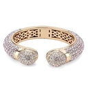 Gold Bangle Bracelet LO4287 Flash Rose Gold Brass Bangle with Crystal