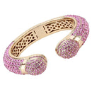Gold Bangle Bracelet LO4288 Flash Rose Gold Brass Bangle with Crystal