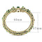 Gold Bangles LO4300 Gold Brass Bangle with Assorted in Emerald
