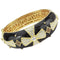 Gold Bangles LO4309 Gold Brass Bangle with Top Grade Crystal