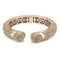 Gold Bangles LO4313 Flash Rose Gold Brass Bangle with Top Grade Crystal