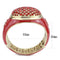 Gold Bangles LO4327 Gold Brass Bangle with Synthetic in Red Series