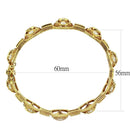 Gold Bangles LO4335 Gold Brass Bangle with AAA Grade CZ in Citrine Yellow
