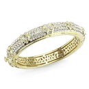 Gold Bangles LO4339 Gold Brass Bangle with Top Grade Crystal