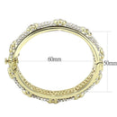 Gold Bangles LO4339 Gold Brass Bangle with Top Grade Crystal