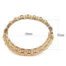 Gold Bangles LO4344 Rose Gold Brass Bangle with Top Grade Crystal