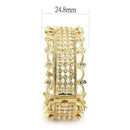 Gold Bangles LO4345 Gold Brass Bangle with Top Grade Crystal