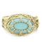 Gold Bangles LO4348 Gold Brass Bangle with Synthetic in Sea Blue