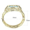 Gold Bangles LO4348 Gold Brass Bangle with Synthetic in Sea Blue