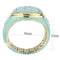 Gold Bangles LO4350 Gold Brass Bangle with Top Grade Crystal